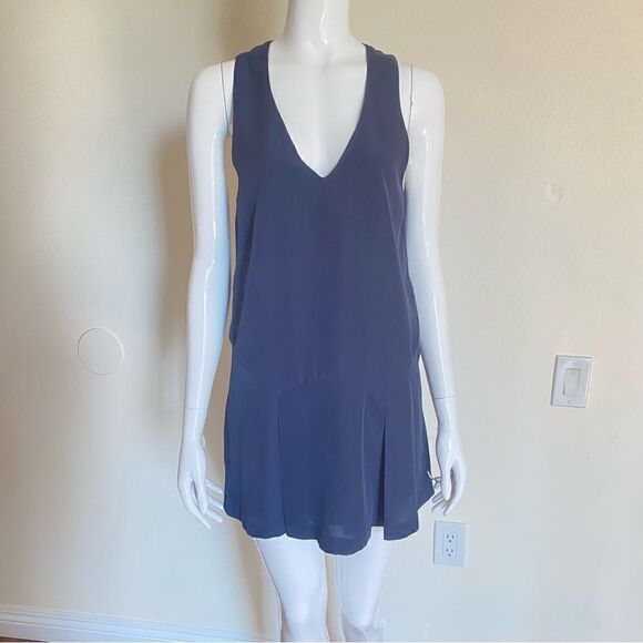 Finders Keepers Navy Mini Shift Dress with Tennis Style Pleated Skirt Size XS - Picture 7 of 12